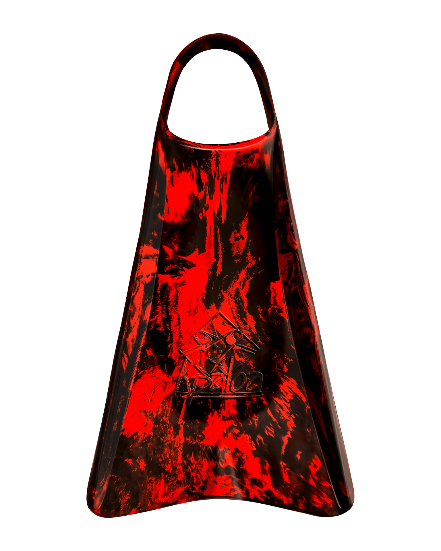 Detalhe: Aba flexível da nadadeira Kpaloa Splash Vermelho